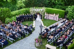 an outdoor wedding ceremony