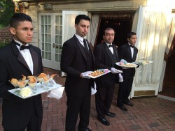 royalton staff with trays of appetizers