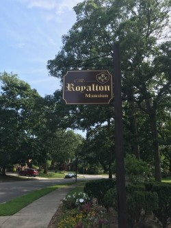 a street sign for the royalton mansion